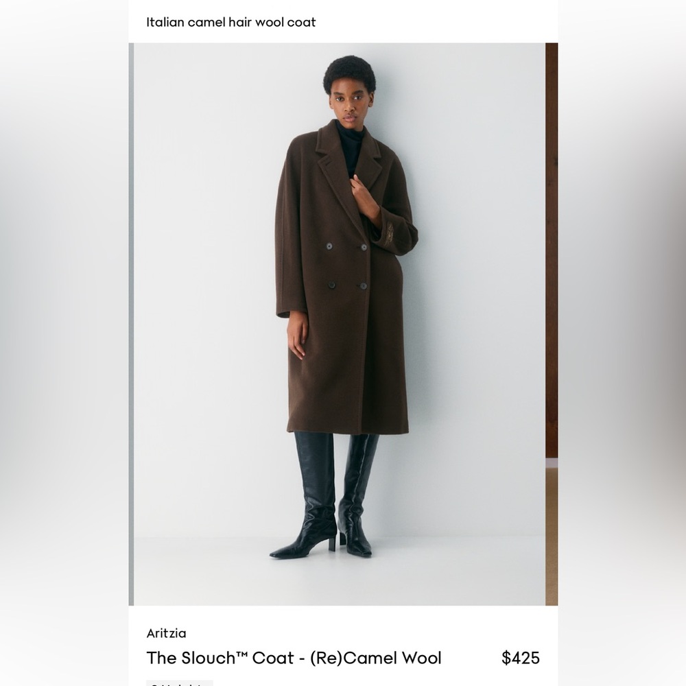 Aritzia Slouch coat xs tall